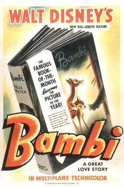 1942 Bambi movie poster